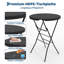 Ensemble de 2 tables de cocktail pliantes de 32 po avec structure en métal et pieds verrouillables-130714338