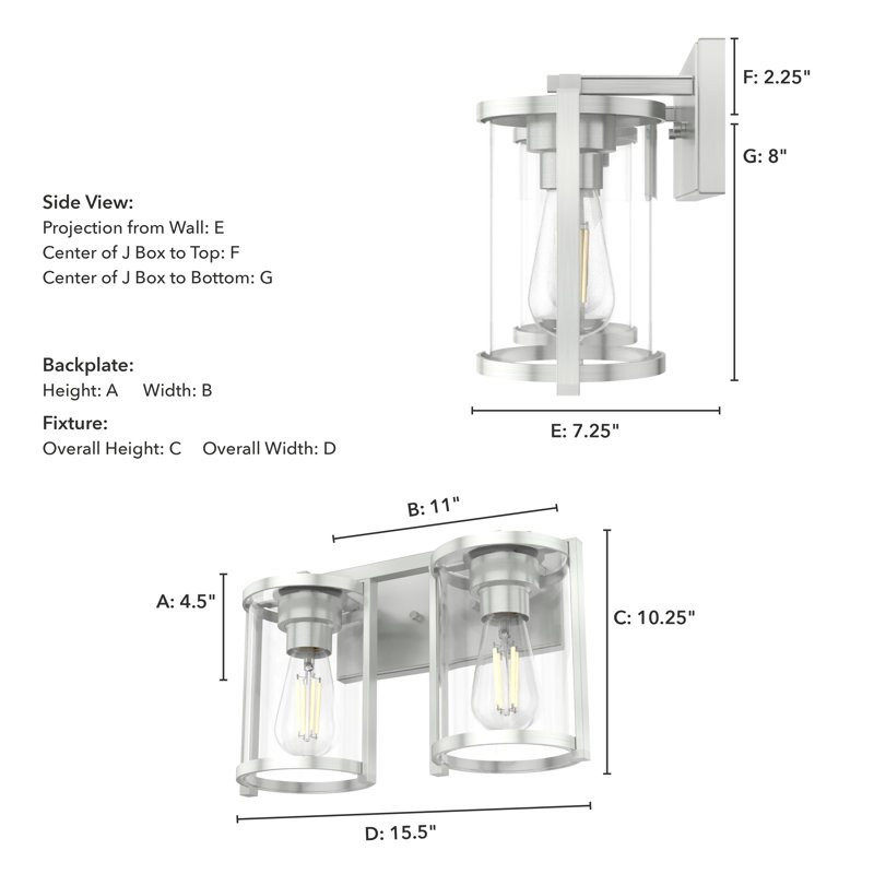 Astwood 2 - Light Dimmable Vanity Light, Brushed Nickel