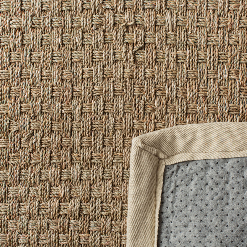 Dollard Machine Woven Brown Rug, Square 122 cm