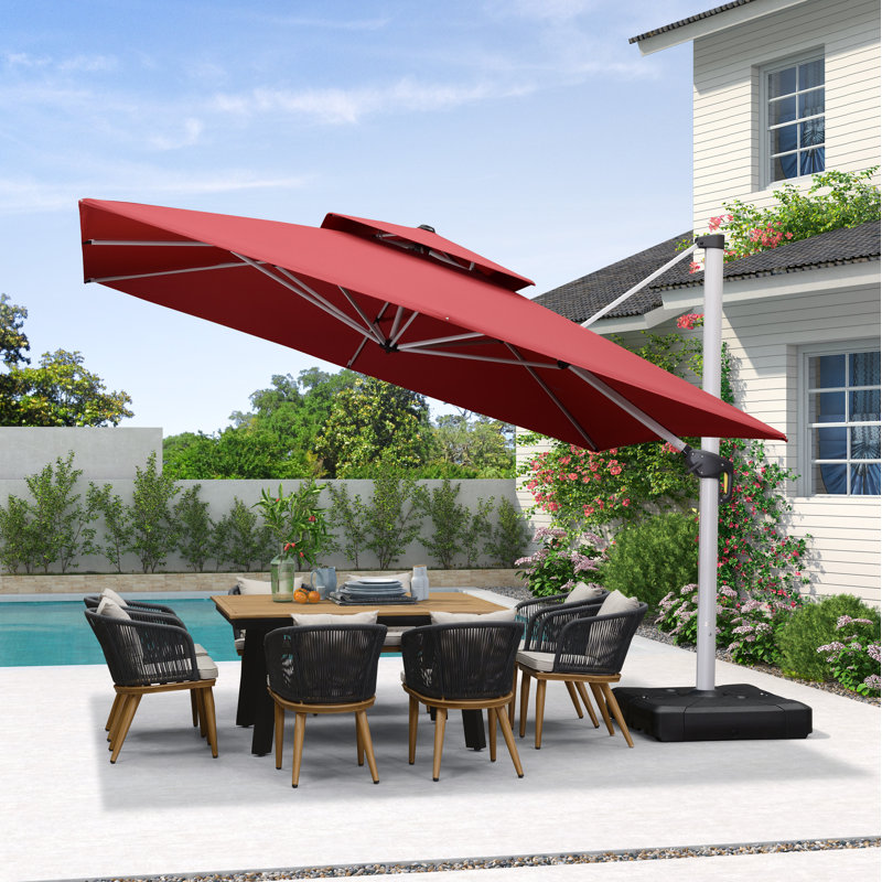 3.6m Square Cantilever Parasol, Terra