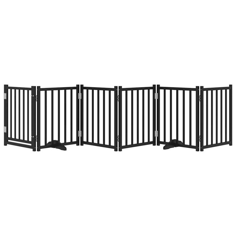 Provo Solid Wood Dog House Door, Black, 60cm H x 300cm W x 2cm D