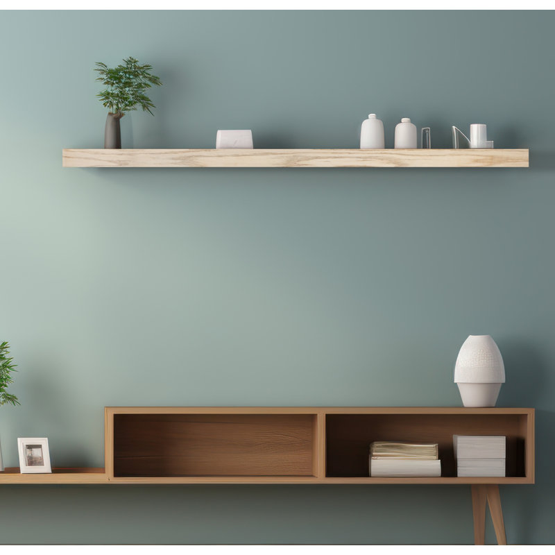 Emerald Lee Oak Floating Shelf, 3" H x 27" W x 7" D