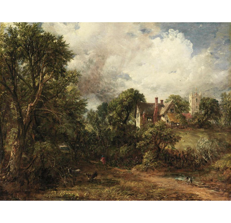 «The Glebe Farm» par John Constable - Art mural sur toile tendue avec châssis, H 24 po x l 17 po