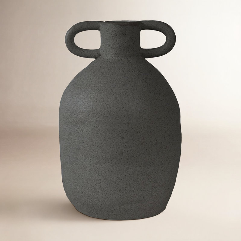 Vase de table en céramique Kassia, Noir