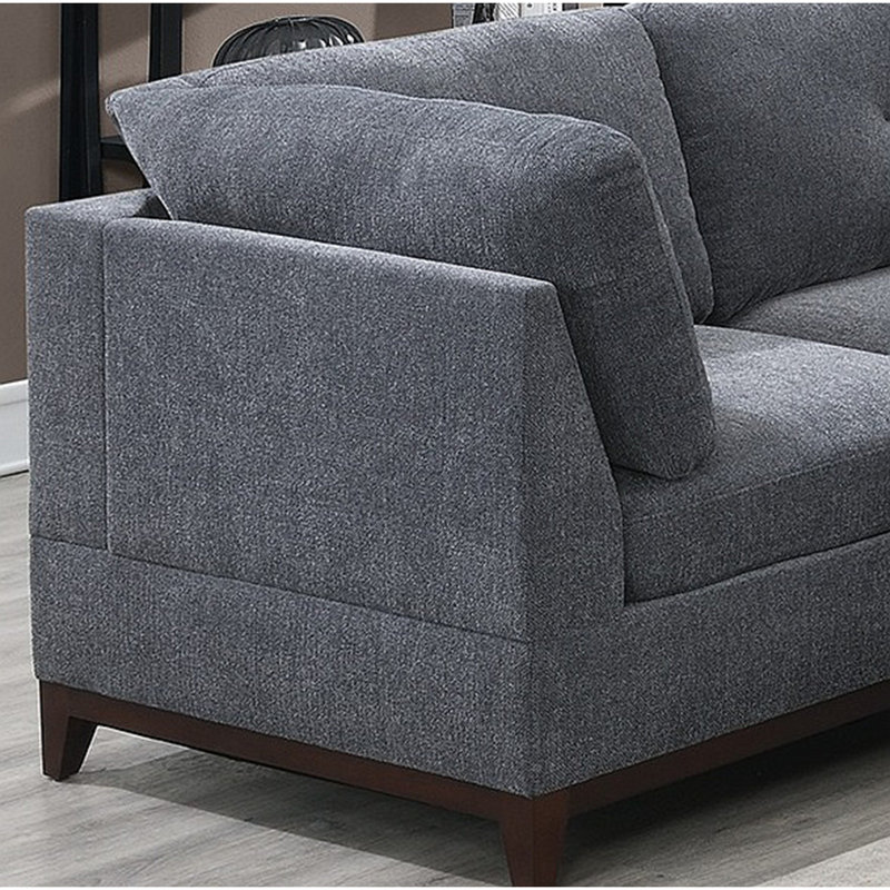 Canapé d'angle modulaire en tissu chenille 1pc.