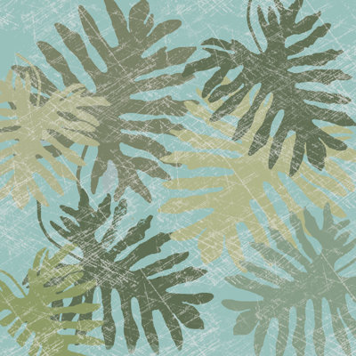 Faded Tropical Leaves I - Wrapped Canvas Print
