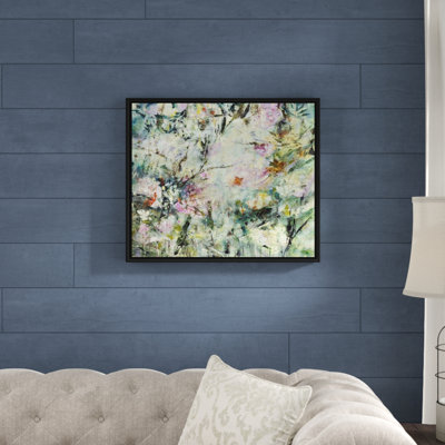 « pivoine fleuri », peinture sur toile