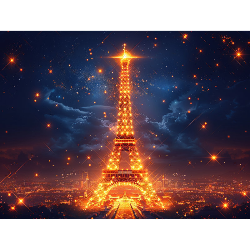 " Eiffel Tower ", 20" H x 24" W x 2" D