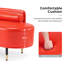 Banc de réception rouge en similicuir 53,5 po avec dossier bas-923668606