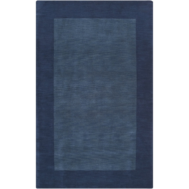 Dolma Handmade Loomed Wool Navy/Dark Blue Rug