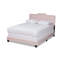 Lit à panneau tapissier en velours gris (grand)-236476793-236476794
