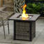Mehalek 25" H x 30" W Propane Fire Pit Table with Lid, Outdoor Ceramic Tabletop Fire Pit