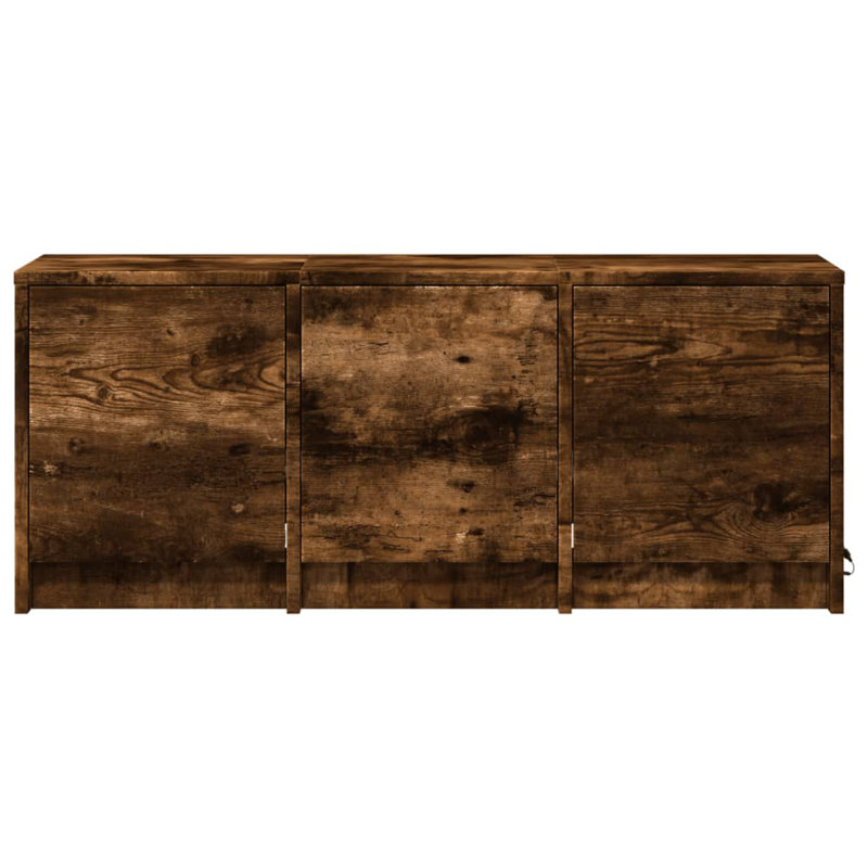 Cristien Unfinished TV Stand, 97cm, Smoked Oak
