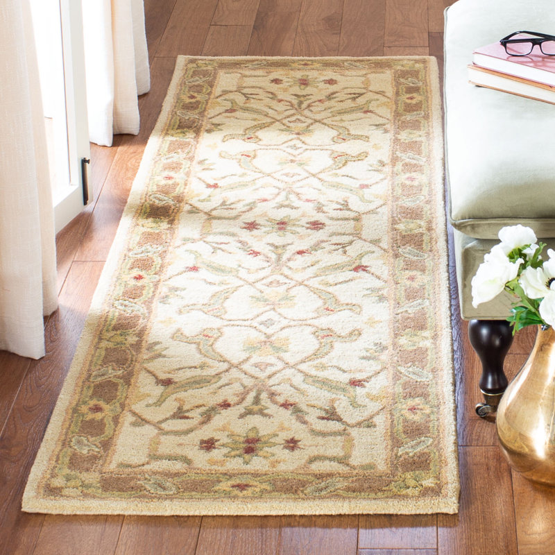 Tapis oriental en laine touffeté à la main Dunbar, Tapis de couloir 2 pi 3 po x 20 pi