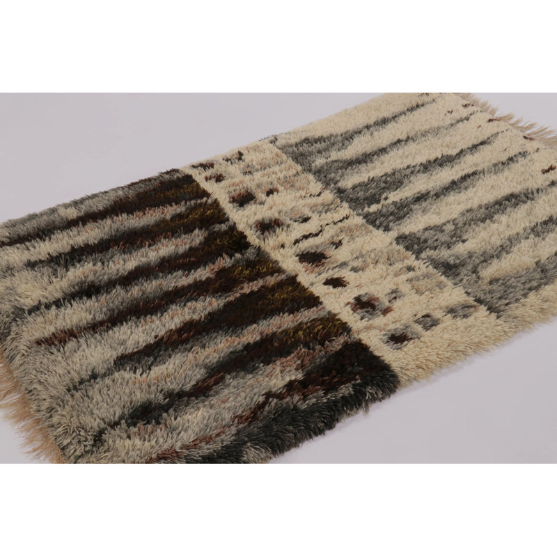 Vintage One-of-a-Kind 3'9" X 5'11" Hand Knotted Area Rug