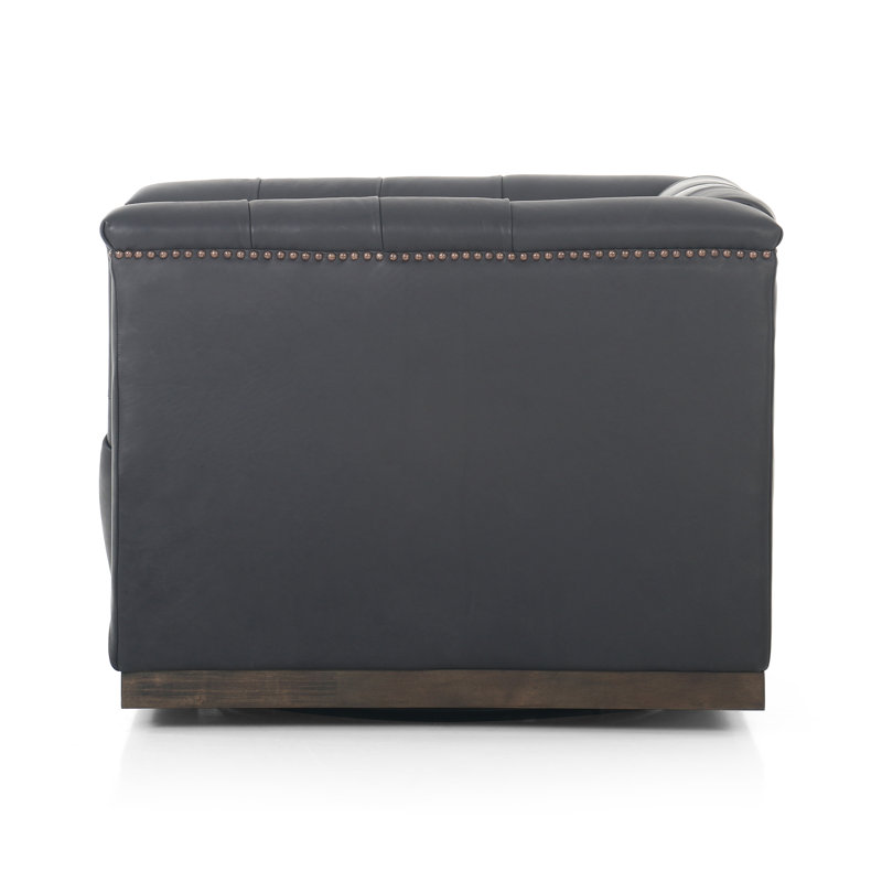 Maxx Swivel Chair, Heirloom Black Leather