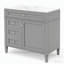 Ensemble de meuble-lavabo simple 36 po avec plateau en résine et miroir Diovanni-130708872