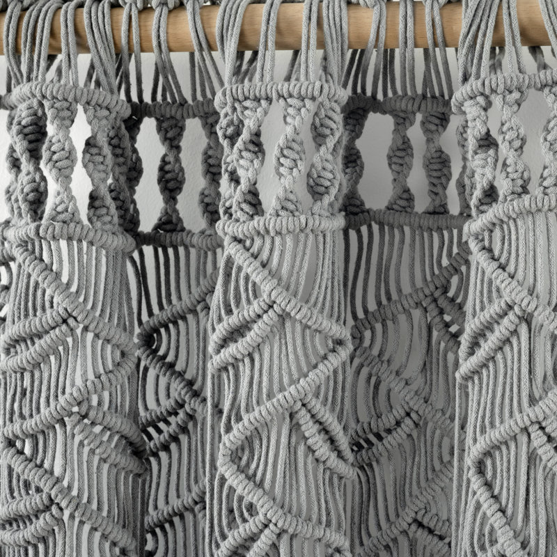 Cotton Sheer Curtain Single Panel, Gray
