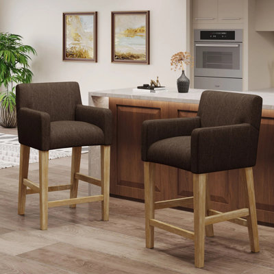 Alighiero Solid Wood 26" Counter Stool