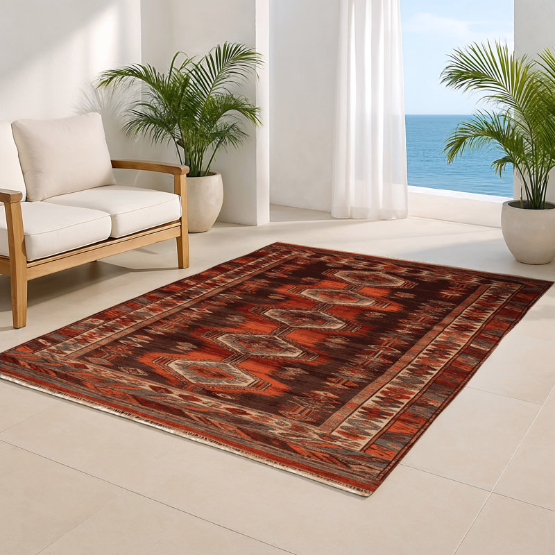Tapis turc intérieur et extérieur brun, Rectangulaire 2 pi x 3 pi