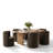 Velvet Upholstered Rolling Dining Chairs with Casters-423499805