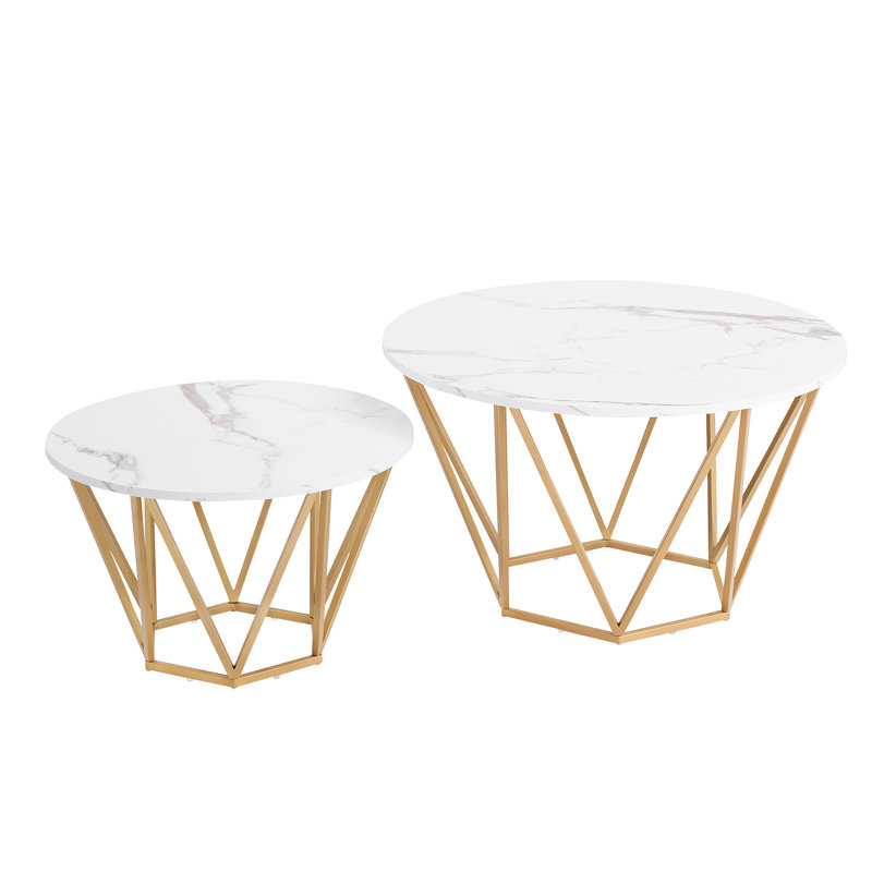 Kezlin Nesting Coffee Table, White