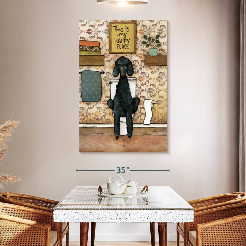 Brampt Happy Place Poodle, 51" H x 34" W