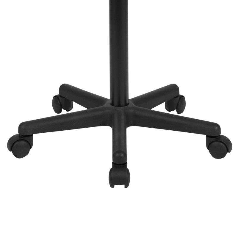 Sit to Stand Mobile Laptop Computer Desk, Rustic Walnut/Black