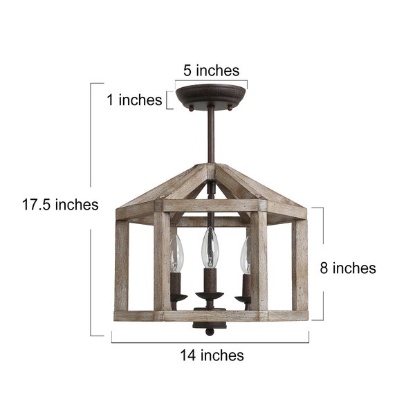 Gracie Oaks Allmeria Semi Flush Mount & Reviews | Wayfair