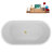 60" Streamline Soaking Glossy White Freestanding Tub and Tray With Internal Drain-108300158