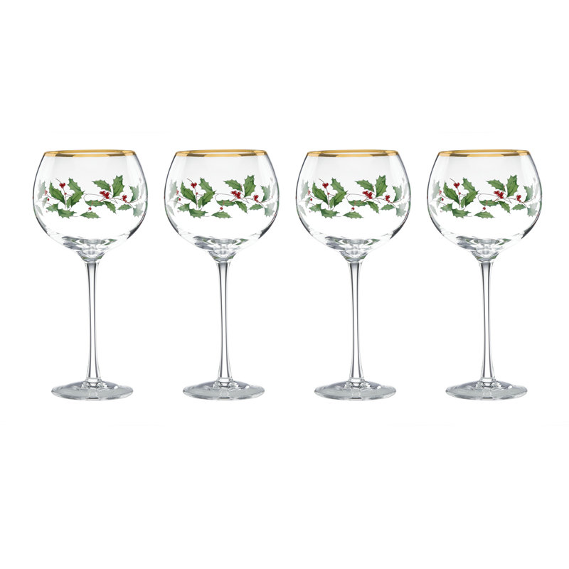 Holiday Balloon 16 oz. Red Wine Glass