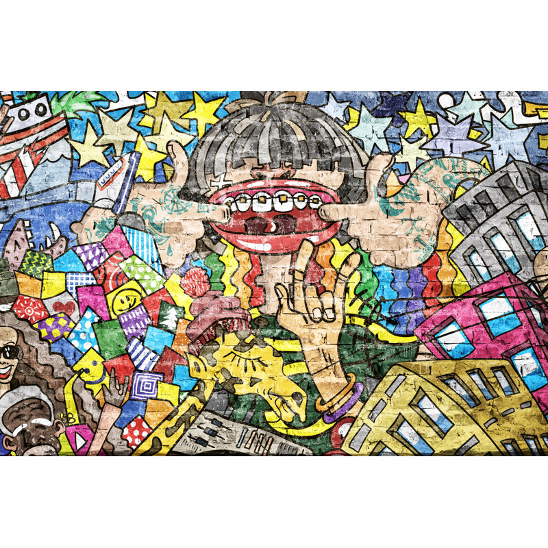 «Isaah Cool Music Graffiti On Canvas» par Dorian2013, photographie, H 8 po x l 12 po x P 1,25 po