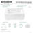 Kingston Brass Aqua Eden 54-Inch Acrylic Rectangular 3-Wall Alcove Tub, Hand Drain and Anti-Skid Surface-89213336