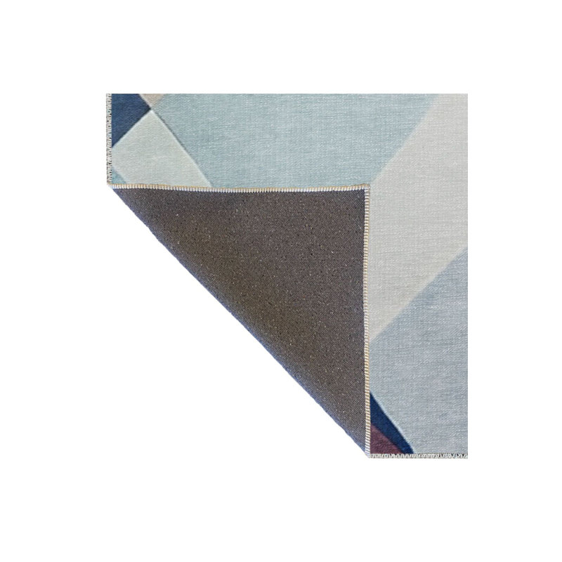 Tapis décoratif à motif géométrique mélangé à motif géométrique beige clair lavable à la machine