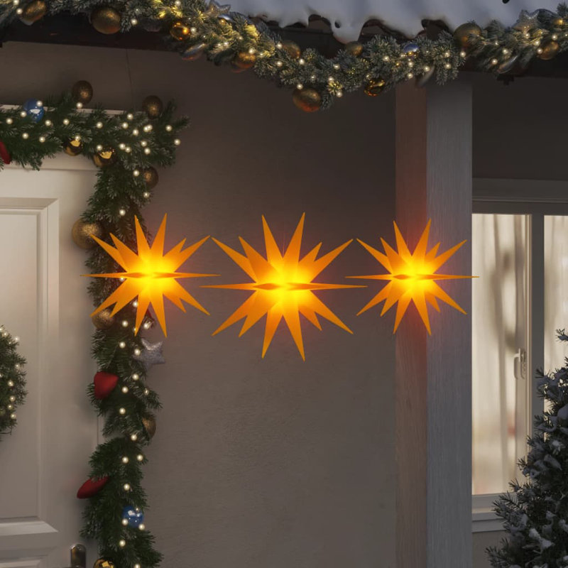 The Seasonal Aisle Christmas Light with LED 3 Pcs Foldable, Yellow