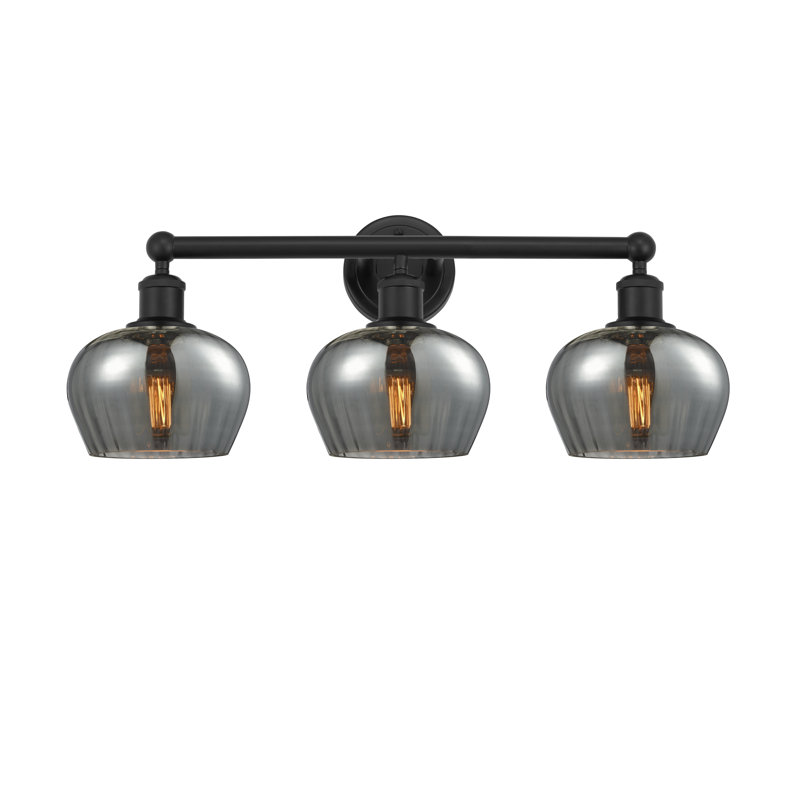 Noille 3 - Light Dimmable Vanity Light, Matte Black, Plated Smoke