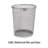 Mind Reader Mesh Trash Can, Waste Paper Basket, Square, Office, Metal Mesh, 9.75"L x 9.75"W x 12.25"H, Set of 2-112008515-112008516