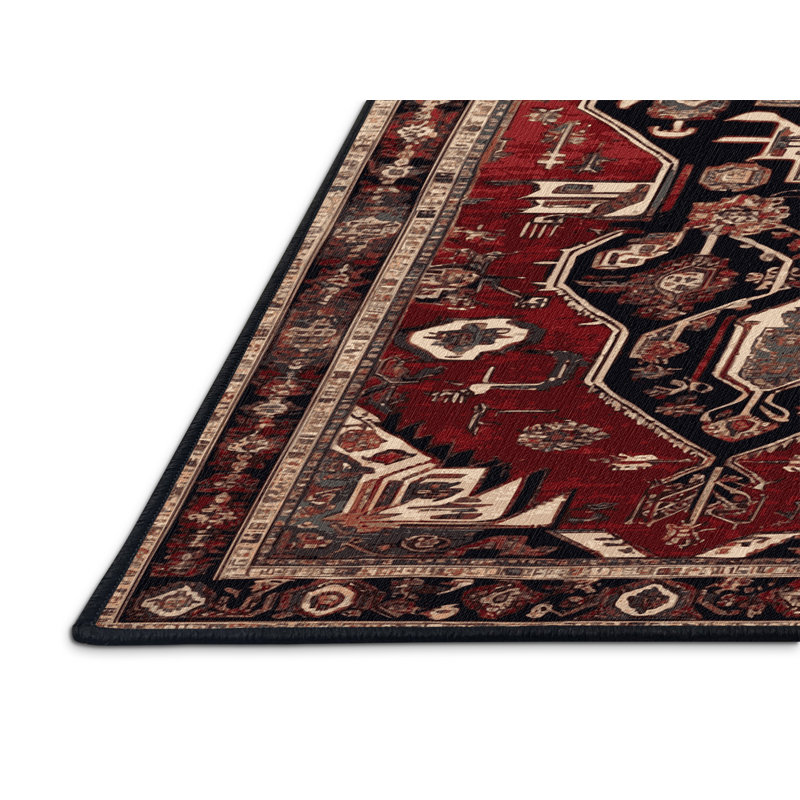 Machine Washable Persian Brown Area Rug, Runner 2' x 5'