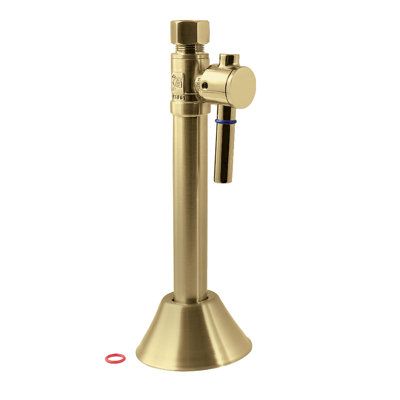 Kingston Brass Vintage 1/2-Inch Sweat x 3/8-Inch OD Comp Quarter-Turn Angle Stop Valve with 5-Inch Extension