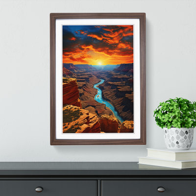Grand Canyon Digital Art - Framed Print