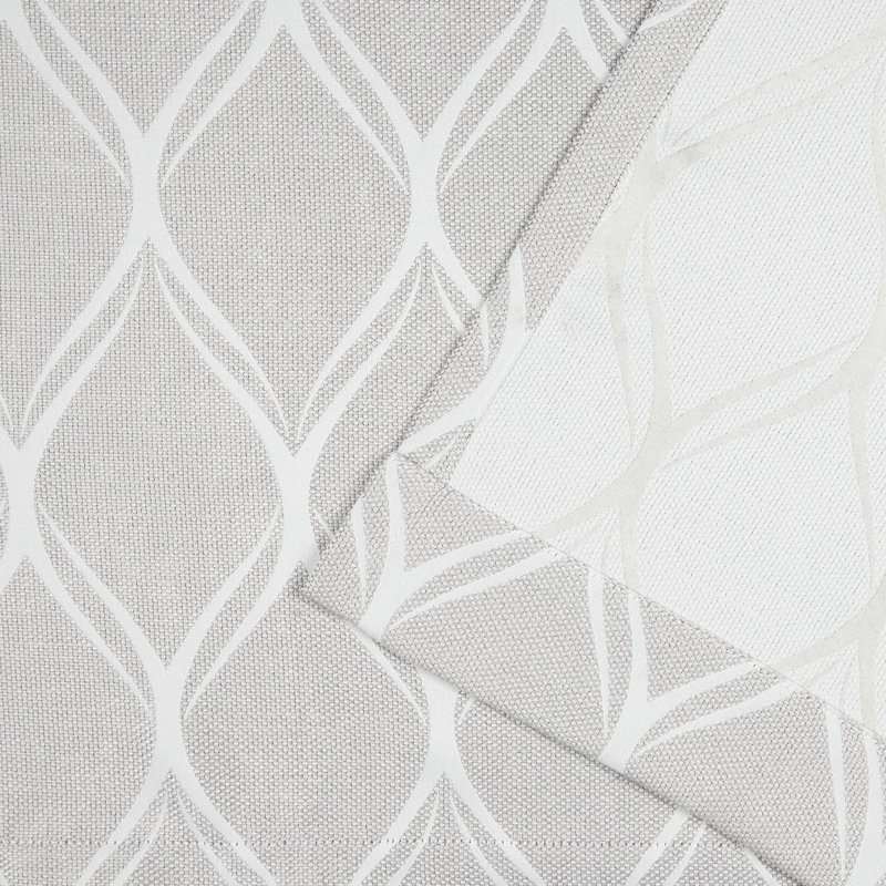 Dove Grey Jacquard Blackout Room Darkening Curtain Panels, 52" x 96"