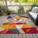 Machine Washable Indoor/Outdoor Claudian ACN1611 Orange Rug