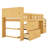 Wood Low Loft Bed with Stairs-1978740945