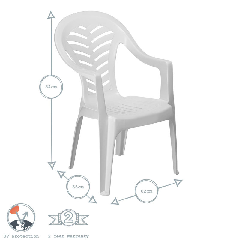 35.00cm H Stacking Armchair, Green, 4
