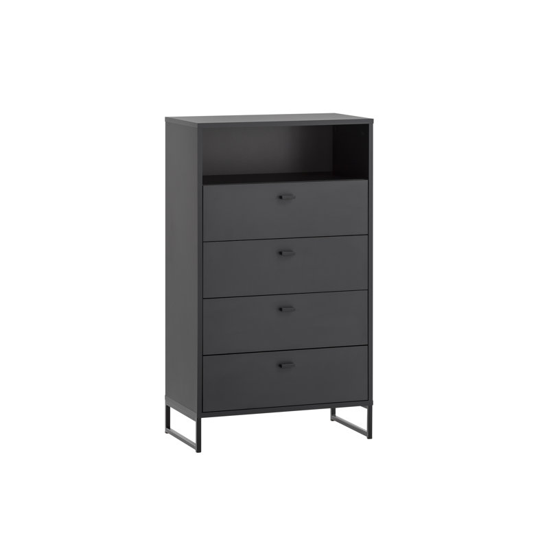 Jaelys 4 Drawer Mini Chest, Black