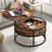 Rothwell 31.5"W Lift Top Extendable Round Frame Coffee Table with Storage-355073418-378551254