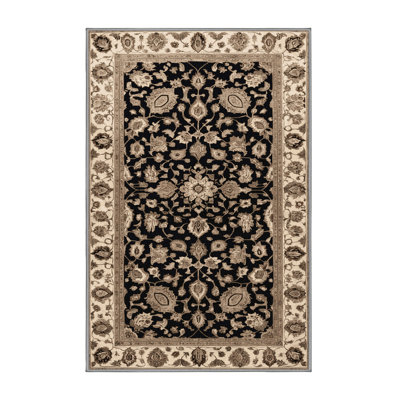 Machine Washable Persian Gray Area Rug