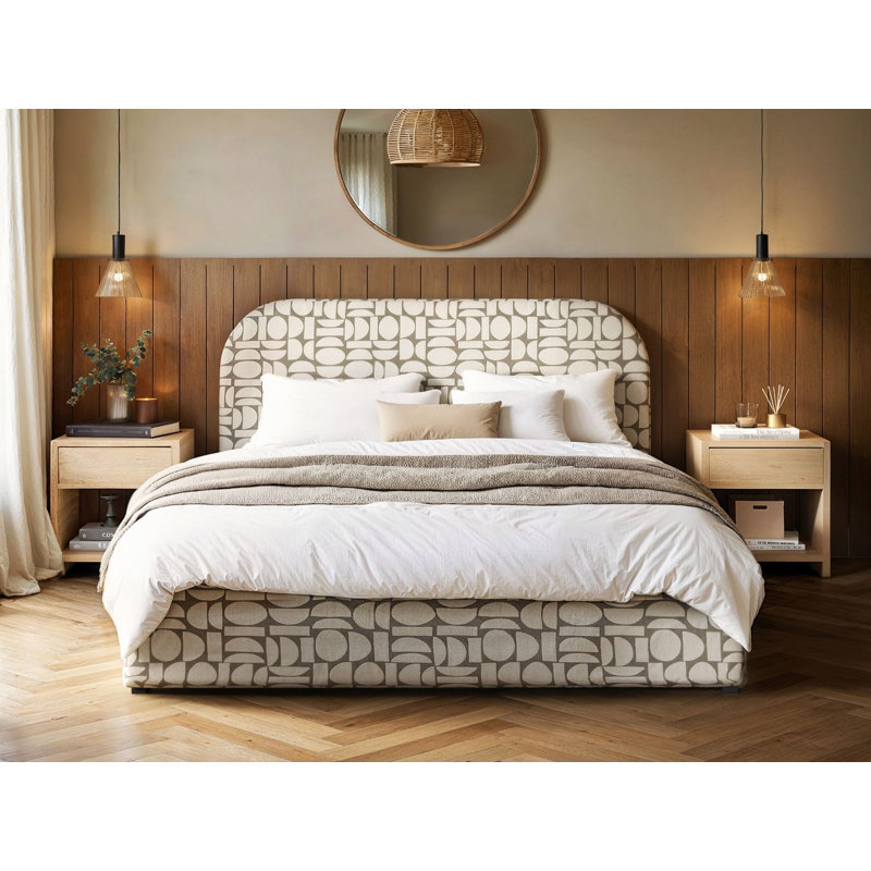 Upholstered Ottoman Bed, Double