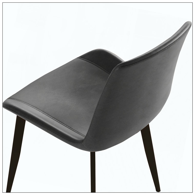 Ensemble de chaises de salle à manger modernes en cuir de polyuréthane 4