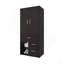 Armoire multi-rangements sans tringle en wengé avec tringle et tablette-726178549